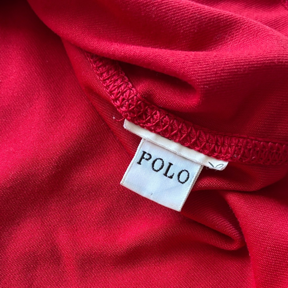 Polo by Ralph Lauren-Red Men's Crew Neck Shirt- Performance Material - Picture 5 of 7